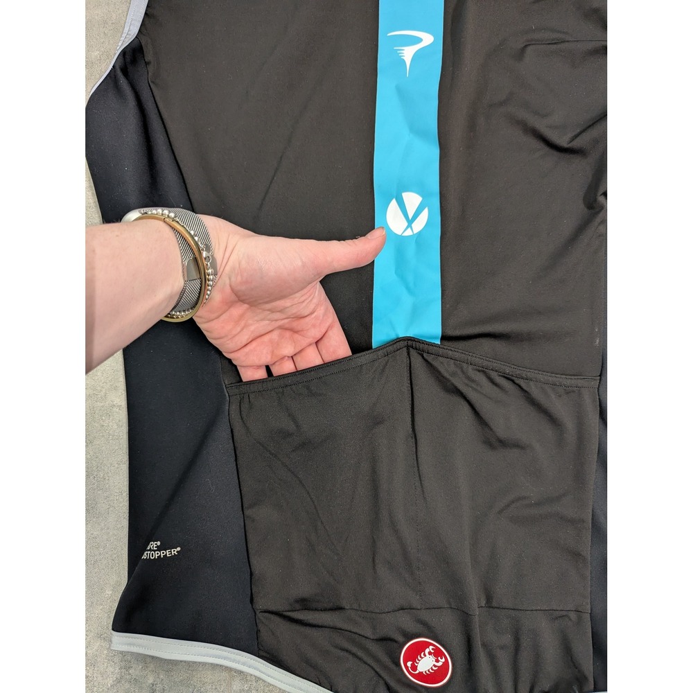 Castelli Perfetto Team Sky Cycling Vest Mens Large Black Gore Windstopper Gilet - Picture 12 of 13
